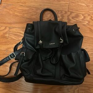 Topshop Leather Backpack